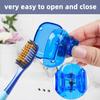 4 Pack Travel Toothbrush Head Covers Toothbrush Protector Cap Brush Pod Case Protective Portable Plastic Clip for Household Travel, Bathroom, Business, (Multicolor) view 4