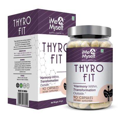 iMeMyself ThyroFit | 90 Capsules  Supports Daily Wellness with B-Vitamins, Minerals, Inositol & CoQ10  Plant-Based Formula.