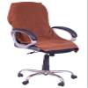 AU HOME 100% Pure Cotton Luxury Standard Office Chair Towel for Office Chair, Boss Chair (Pack of 1) Brown view 1