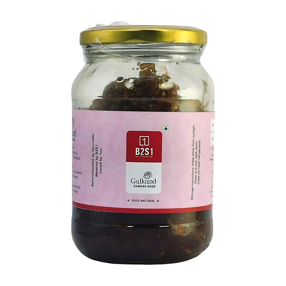 B2S1 Gulkand a Traditional Rose Petal Preserve a Natural Digestive Aid|500 GM|GLASS BOTTLE