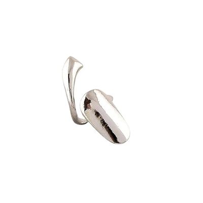 Ishkaara Adjustable & Stylish Finger Nail Ring For Women And Girls | Finger Tip Opening Small Round cut Golden Finger Tip Ring - Pack of 1