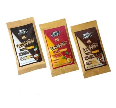Gayor Essentials - Protein Bars (15 g, Pack of 6) | No Preservatives, High Protein, Sugarfree & No Artificial Sweeteners,Gluten Free, All Natural Ingredients, Rich In fiber, Travel and Healthy Snacks