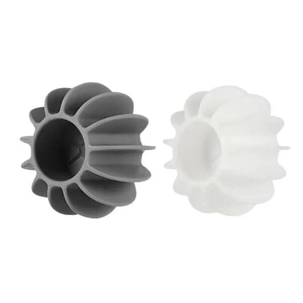 Tuffmax Silicone Laundry Balls for Washing Machine, Anti-Tangle Dryer Balls, Grey and White (Pack of 10 Pcs)
