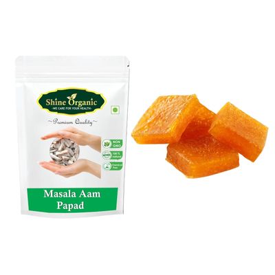 Shine Organic Masala Aam Papad | Khatta Meetha Aam Papad (800 GM) Chatpata Aam Papad - Mango And Aam Papad Slice | Khatta Meetha Aam Papads (200 GM) Sweet And Mangolicious