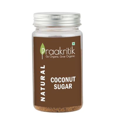 Praakritik Coconut Sugar 100 Gram- Natural Coconut Palm Sugar with No Preservatives - Healthy Natural Unrefined Pure Sugar - Palm Sugar for Baking