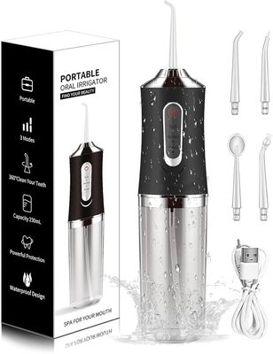 Queue Portable Oral Irrigator, 3 Modes, 230ml Capacity, Waterproof Design, USB Rechargeable
