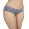 Adina Claim Comfort Women Cotton Lycra Ribbed Hipster Panty | Low Waist Seamless Underwear with Bow | Soft Stretchable Stylish Lingerie for Girls | Comfortable Innerwear for Women Grey view 3