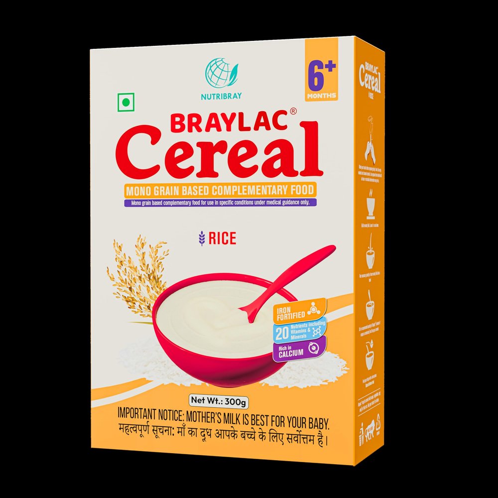 Braylac Cereal Rice -300 gm Bag in Box for 6 to 24 months baby