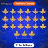 21 Pcs Gold Belpatra Leaves for Puja Shivji view 2