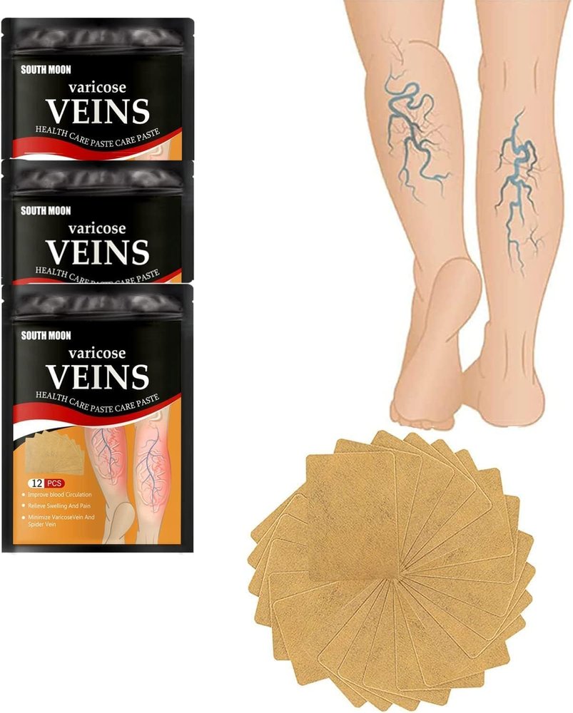 24 Patches Varicose Veins Patches Skin-Friendly Non-Toxic Improve Varicosity Vein Relieve reduce Swelling Pain Instant Relief From Muscular Pain & Joint Pain