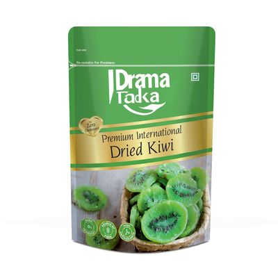 Drama Tadka Dried Kiwi Slices | Naturally Sweet & Tangy Dehydrated Fruit Snack | Rich in Fiber & Antioxidants | Perfect for Snacking, Baking & Gifting (150 gram)