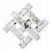 10 Rectangle Silver - Mirror Stickers for Wall Decor - Acrylic Mirror Stickers for Hall, Bed Room, Kitchen view 1