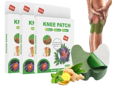 Herbal Knee Pain Relief Patch Herbal Plaster for Joint & Muscle Pain, Quick Relief Heating Pad, Natural Pain Reliever for Knee, Arthritis, Back & Body Pain (Pack Of 30)