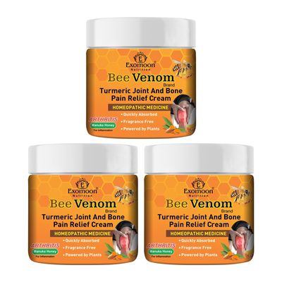 3PCS Bee Venom joint Cream, Bee Venom Cream, Bee Venom Advanced Joint and Bone cream, Professional bee venom Joint Gel, Effective for Back, Neck, Hands, Knee ((Pack Of 3-300gm))