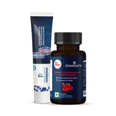 PENIKOSETE Advanced Vein Treatment Kit with Ashwagandha Cream & Tablets | Relief for Varicose Veins, Swelling, Leg Discomfort & Blood Circulation Support with Ayurvedic Herbs