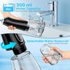 H2ofloss Water Dental Flosser Teeth Pick -Portable Oral Irrigator with 5 Modes, Rechargeable IPX7 Waterproof Orthodontic Teeth Cleaner Pick Cordless for Home Travel-300ml Water Tank (Black.) view 3