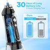 H2ofloss Water Dental Flosser Teeth Pick -Portable Oral Irrigator with 5 Modes, Rechargeable IPX7 Waterproof Orthodontic Teeth Cleaner Pick Cordless for Home Travel-300ml Water Tank (Black.) view 4