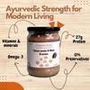 Purnayaveda High Protein Milk Mix | Seed & Nut Blend with Cocoa Flavor | Homemade | No Preservatives | Naturally Sweetened with Dates & Mishri | 300g (Cocoa) view 3
