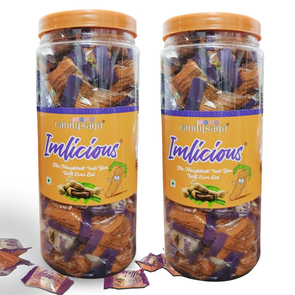 Candysaga Imlicious Imli Goli (Khatti Methi Imli Goli), Pack of 2 Jar (125 Goli in 1 Jar)
