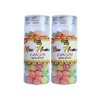 Desiijoy Mix Flavour Candy, Assorted Colours, 200g, Pack of 2