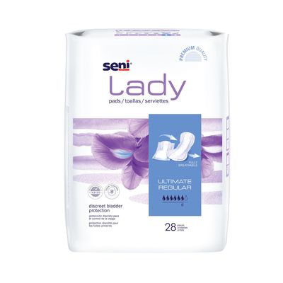 SENI Lady Premium Ultimate Regular Bladder Control Pads - 28 pcs | Incontinence Protection | Absorbent, Skin-Friendly | Discreet & Comfortable