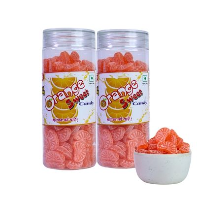 Desiijoy Orange Sweet Candy, Sweet and refreshing candies, 200g (Pack of 2)