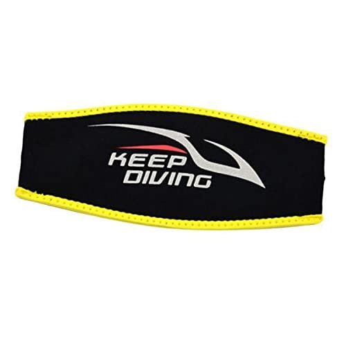 CALANDIS 2xComfort Neoprene Diving Scuba Mask Strap Cover Protector Black Yellow | Masks | Scuba & Snorkeling | Water Sports