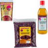 Ammi Samayal Combo of Sun Dried Black Nightshade (Manathakkali Vathal), Solanum Nigrum 350g & Wood Cold Pressed Sesame Oil 250ml | 100% Pure Kachi Ghani Cooking Oil & Vathakulambhu Powder 100g | South Indian Gravy Vathakulambhu Combos view 1