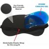 Zenkova Soft Cotton Eye Mask with Gel Adjustable Sleep Eye Mask for Travel, Nap, Meditation Lightweight, Breathable Cover for Headaches, Puffy Eyes & Rest(Blue Dot). view 3