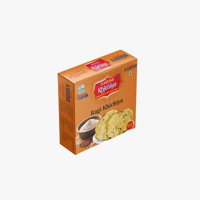 Aarush Khichiya Fresh Rice Khichya | Ready to Fry & Roast papad fryums | Hexagonal Appalam Akki Happala Fryum With Tastemaker | 500GM | Ready To Fry Chawal Ke Papad Fryums papad (Flavor: Ragi Khichiya)