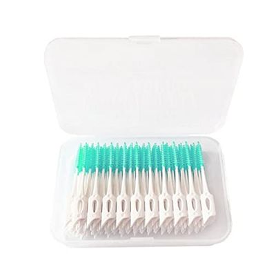 CALANDIS 2x160 Pcs Dental Interdental Brush Tooth Pick Flosser Toothpick Sticks Green | Oral Care
