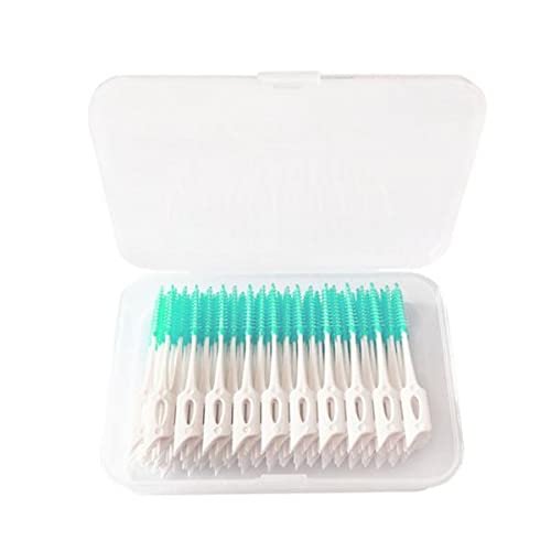 CALANDIS 2x160 Pcs Dental Interdental Brush Tooth Pick Flosser Toothpick Sticks Green | Oral Care