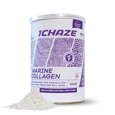 1Chaze Marine Collagen Powder | Natural Collagen Supplements for Women & Men | Best Peptides for Skin, Hair, Nails, Joints | Gluten-Free, Zero Sugar, Keto Friendly | 10g x 30 Servings
