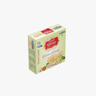 Aarush Khichiya Fresh Rice Khichya | Ready to Fry & Roast papad fryums | Hexagonal Appalam Akki Happala Fryum With Tastemaker | 500GM | Ready To Fry Chawal Ke Papad Fryums papad (Flavor: Green Garlic)