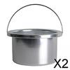 CALANDIS 2xPortable Wax Heater Inner Pot for Depilatory Hair Removal Wax Machine Silver | Shaving & Hair Removal view 2