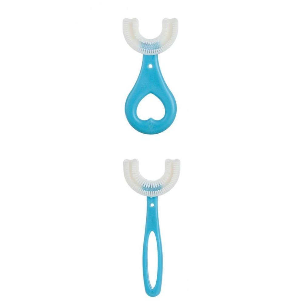CALANDIS 2 Pieces Kids Teeth Cleaning Manual Brush U-Shape Oral Tooth Cleaning Blue | Oral Care