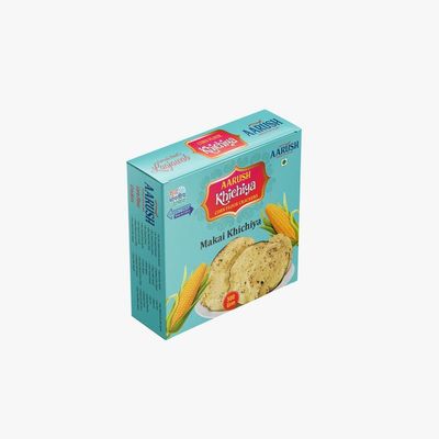 Aarush Khichiya Fresh Rice Khichya | Ready to Fry & Roast papad fryums | Hexagonal Appalam Akki Happala Fryum With Tastemaker | 500GM | Ready To Fry Chawal Ke Papad Fryums papad (Flavor: Makai Khichiya)