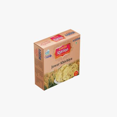 Aarush Khichiya Fresh Rice Khichya| Ready to Fry & Roast Papad | Hexagonal Appalam Akki Happala Fryum With Tastemaker | 500GM | Ready To Fry Chawal Ke Papad Fryums papad (Flavor: Jowar Khichiya)