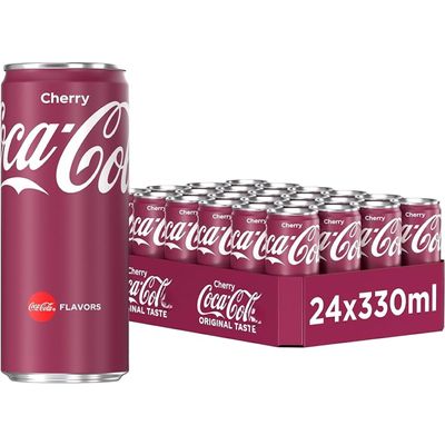 Coca colas Cherry Refreshing Pack Of Cherry Soda is Perfect For Enjoying The Classic Colas Twist. Each 330ml Pack Of 24 (Imported)