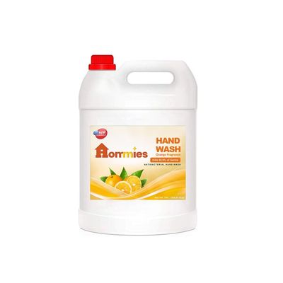 Hommies Liquid Handwash, Refill Can | Fights Germs | Ph-Balanced Formula | No Added Triclosan & Parabens | Rich Lathering Formula With Anti-Bacterial Properties| Soft on Hands - 5 Litre (Orange)
