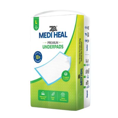 OTICA ZP Medi Heal Premium Disposable Underpads Super Absorbent, Leak-Proof Incontinence Bed Protectors for Elderly, Baby & Medical Use (120, L - 60 * 90).