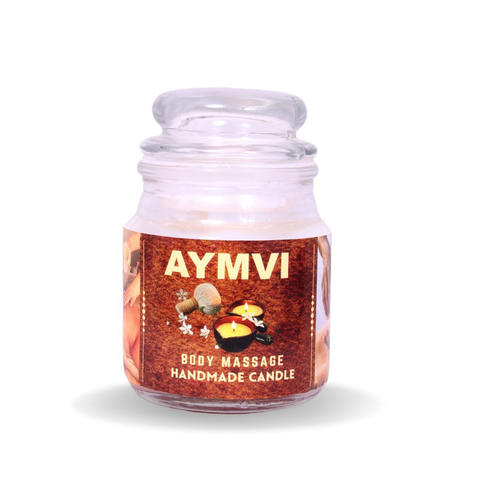 AYMVI Organic Body Massage Handmade Candle, Natural Soy Wax with Coco and Shea Butter, Aromatherapy