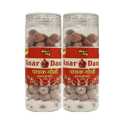 Desiijoy Anar Dana Sweet Pomegranate Candy, 200g, Pack of 2