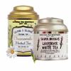 Sancha Tea Boutique, Chamomile Herbal (50g) & Lavender White (25g), Pure Silver Needle Loose Leaves, Calming & Relaxing Floral Tisanes view 1