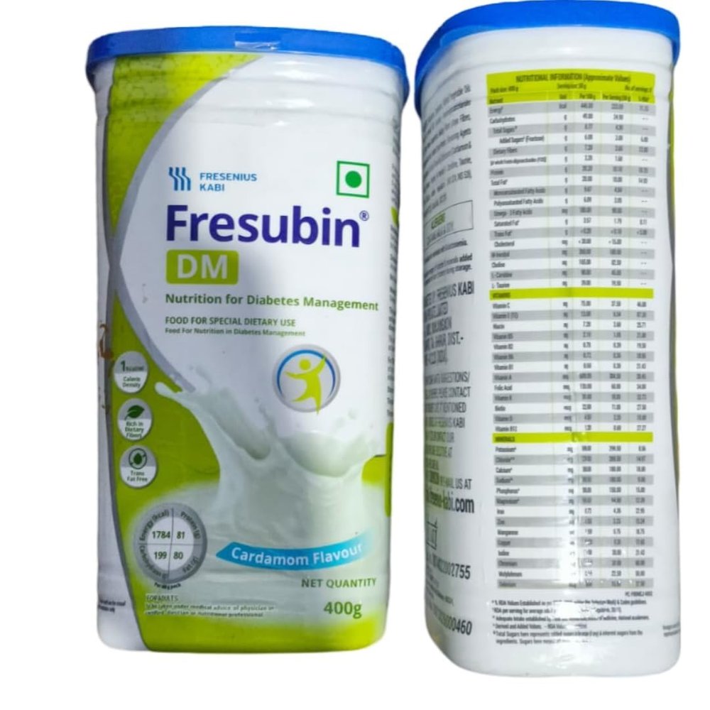 Fressu-ben-DM Nutritionally Balanced Meal Replacement Diabetics Powder, Cardamom Flavour, (400 gm) (Pack of 1)