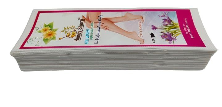 Honey Sharp,Professional Non-Woven Hair Removal Wax Strips, 80-100 Pieces, White