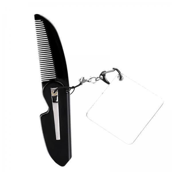 BNF 2xBeard Folding Comb Portable Easy to Handle Accessory Easy to Use with Mirror Style B|Health & Beauty | Hair Care & Styling | Brushes & Combs