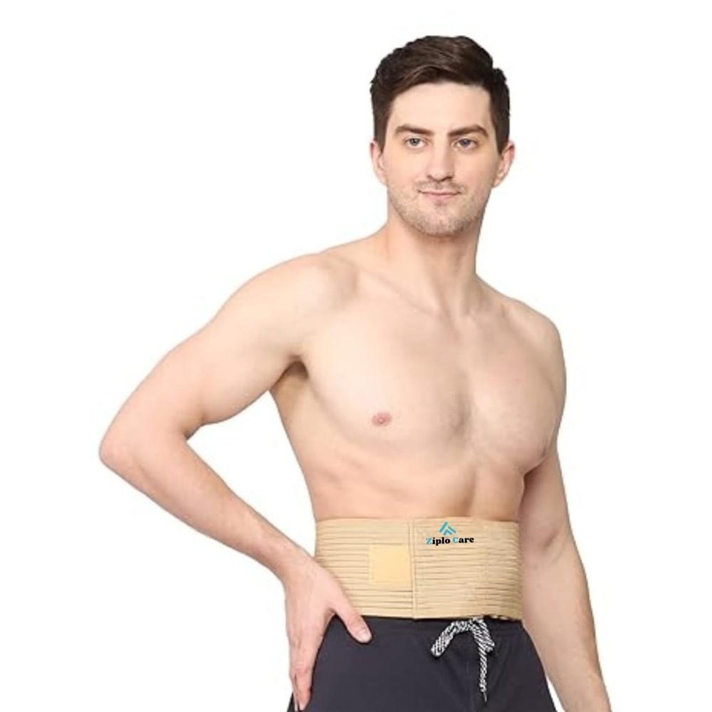 Orthomist Umbilical Hernia Belt 5.25" Abdominal Binder With Support Pad Navel Ventral Epigastric Incisional For Men And Women (Beige_Size : X-Large)