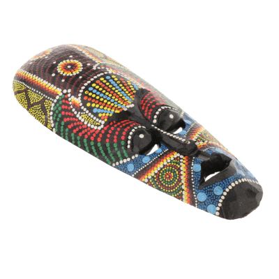CALANDIS Wooden African Hand Carved Tribal Face Mask Painting Wall Hanging Folk Art 25cm | Home D?cor