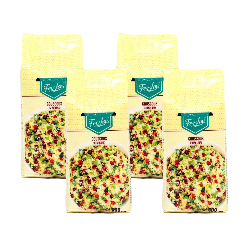 Freshos Couscous Semolina, 500 Gm, Pack of 4 | Experience a Burst of Taste